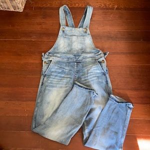Pilcro light wash denim overalls